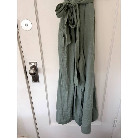 NWT HarperSage Harper Terra Jumpsuit Green Flutter Sleeve Tie Waist Size Large - Picture 6 of 14